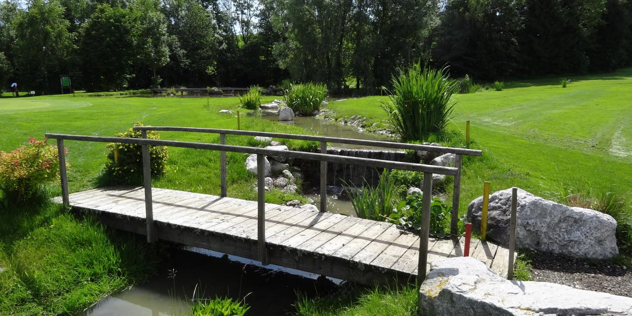 Loch 5 - Par 3 mit Inselgrün Loch 5 - Par 3 mit Inselgrün